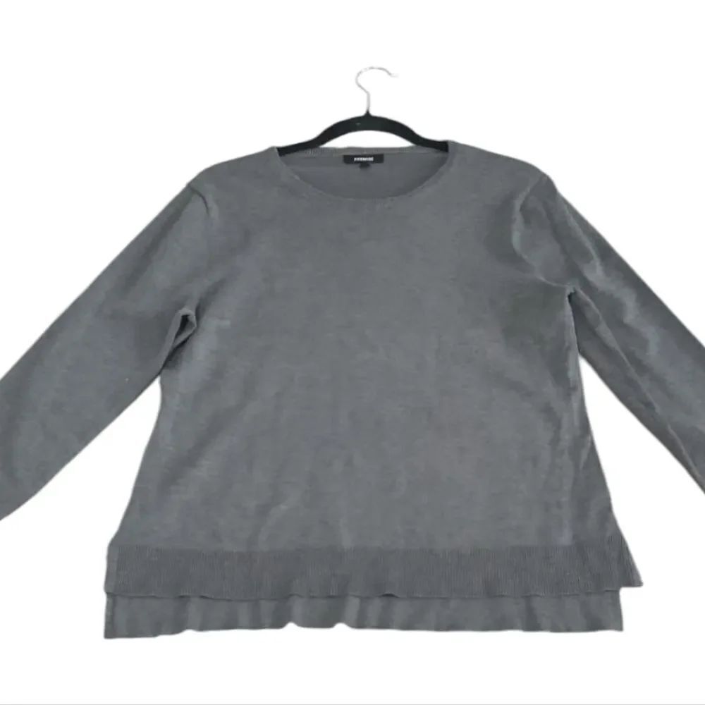 Premise Heather Gray Women's Crew Neck Sweater Size L